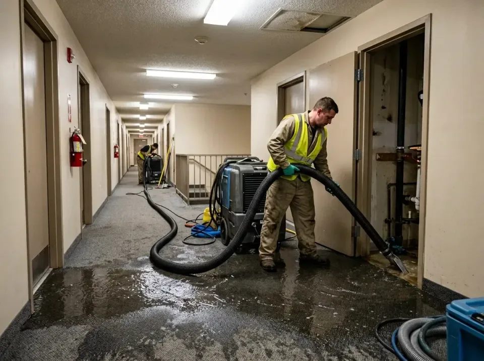 multi-unit-apartment-hallway-f-005 — frequently asked questions, Emergency Burst Pipe Water Extraction & Removal in The Acre…